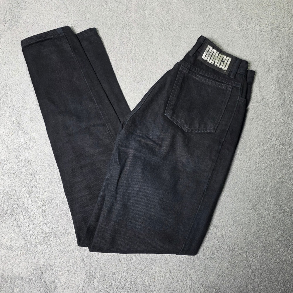 Bongo Womens Size 5 Jeans Dark Navy Blue High Waisted Button Fly Made in USA